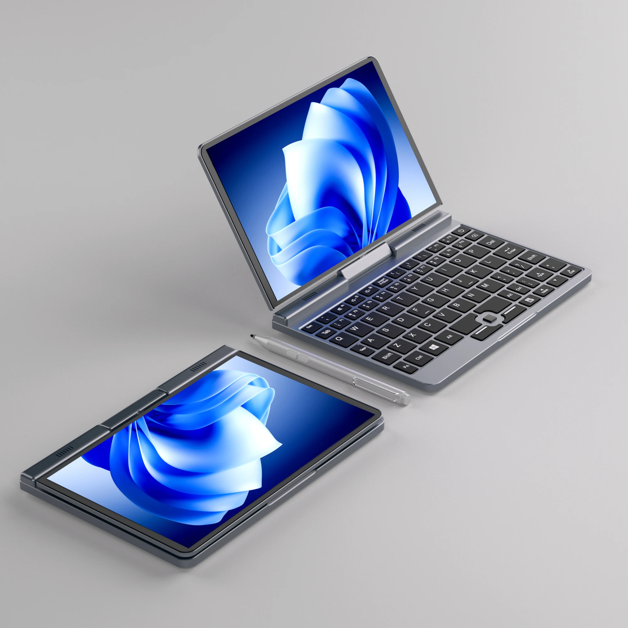 YSJMNPC 12th Gen Mini Laptop Intel N100 Quad Core 8 Inch Screen LPDDR5 12GB 4800MHz M.2 1TB Windows11Pro AX WiFi6 BT5.2 RJ45 LAN 3