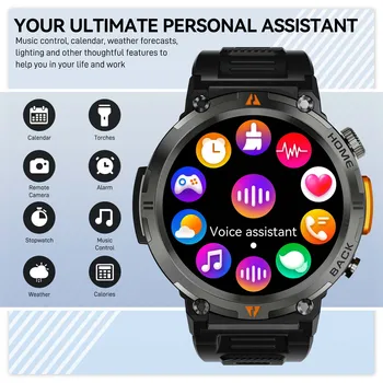 EIGIIS KE3 Bluetooth Call Smart Watch Men Full Touch Screen Health Monitor Clock With Flashlight Men SmartWatch For IOS Android 6