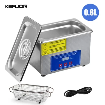 Ultrasonic Cleaner 0.8L Ultrasound Cleaning Machine for Glasses Jewelry 40KHZ High Frequency Ultrasonic Washing Bath for Glasses 1
