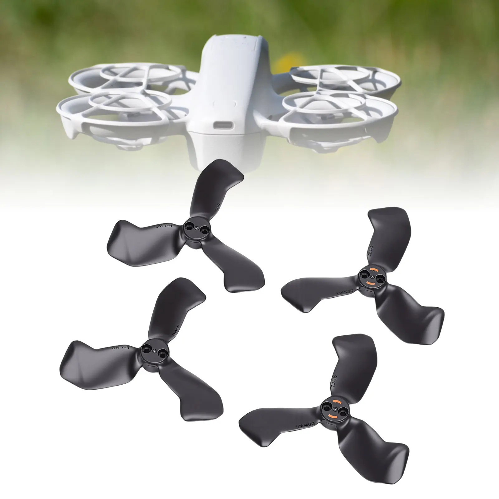 4PCS 3 베인 프로펠러 DJI NEO 2 드론 PC용 저소음 드론 교체용 패들 경량 확장 비행시간 연장