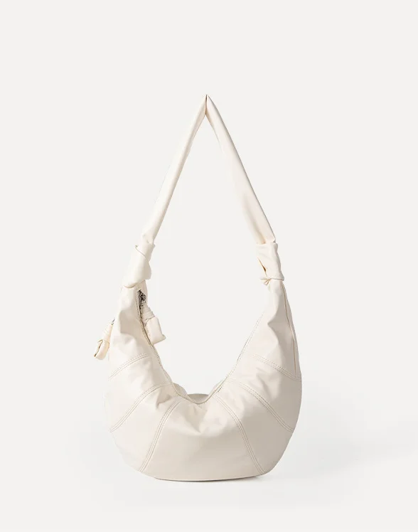 Women's Pleated Shoulder Bag In Soft Leather For Commuter Style_voghion.com