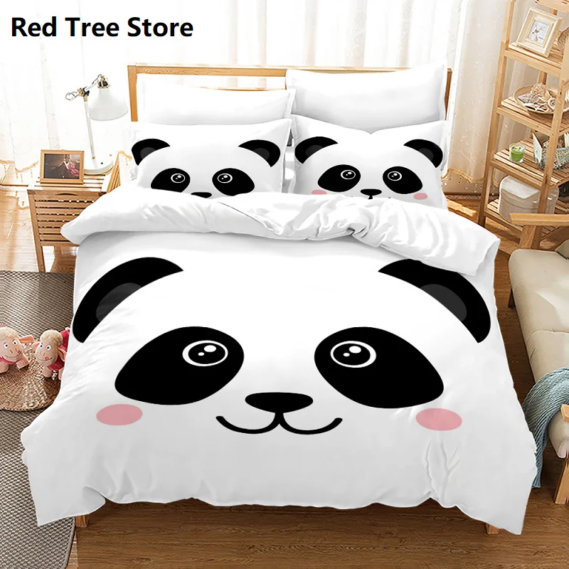 Panda Bear Bedding Sets Animal Duvet Cover Twin Full Single Size and