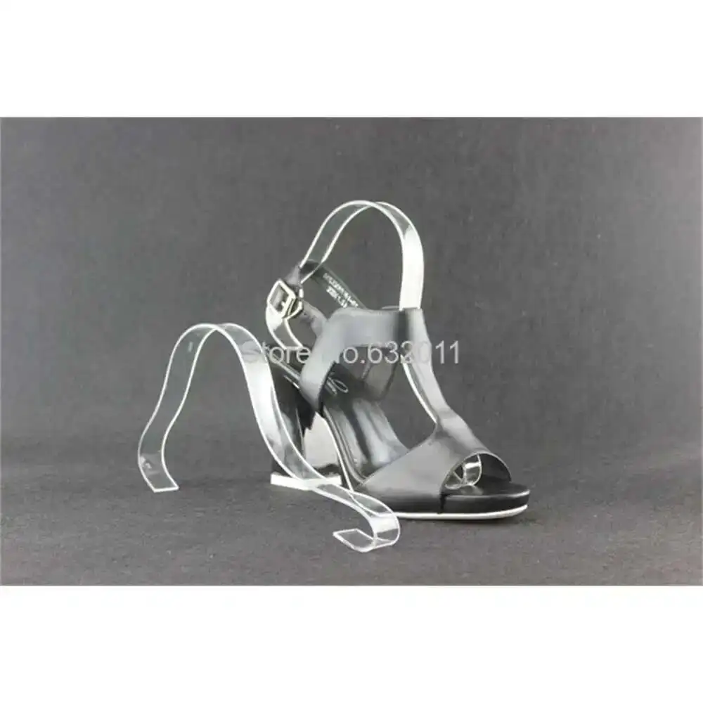 10pcs Acrylic Shoes Tree Bracket Clear Elastic Plastic Women Sandals Shoe Filler Display Rack Shoe Stretcher Strip