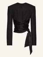 VGH الصلبة التخسيس تقسم زر معطف للنساء جولة الرقبة طويلة الأكمام خليط الدانتيل يصل الحد الأدنى معاطف الإناث موضة جديدة 1