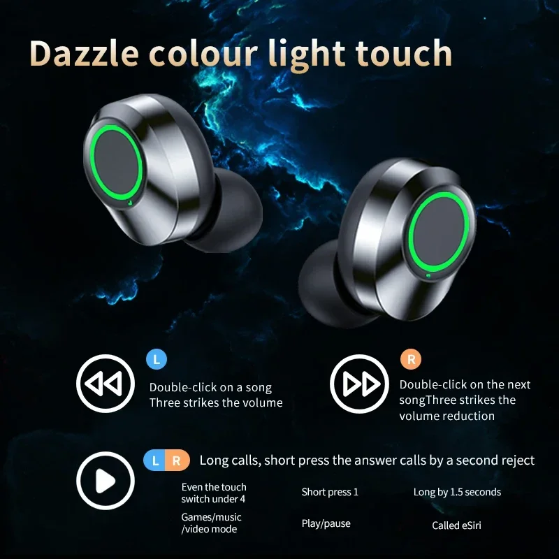 Long Battery Life Earphones Bluetooth Wireless Headphones YD03 Mirror Storage Box Handfree Blutooth Handsfree Earphone Phone 6