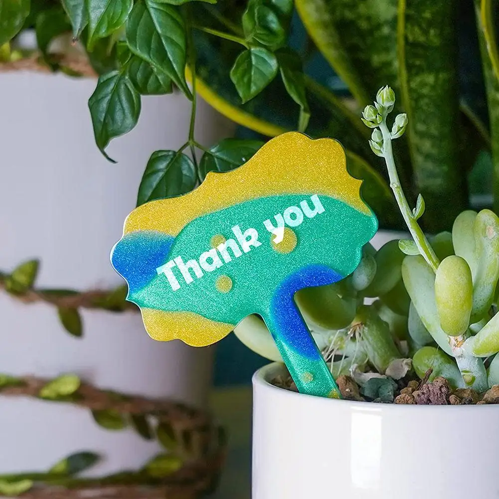 1pc DIY Flower Label Card Gardening Sign Plant Label Silicone Mould Label Crystal Epoxy Resin Mold Handmade Crafts Tool Mold
