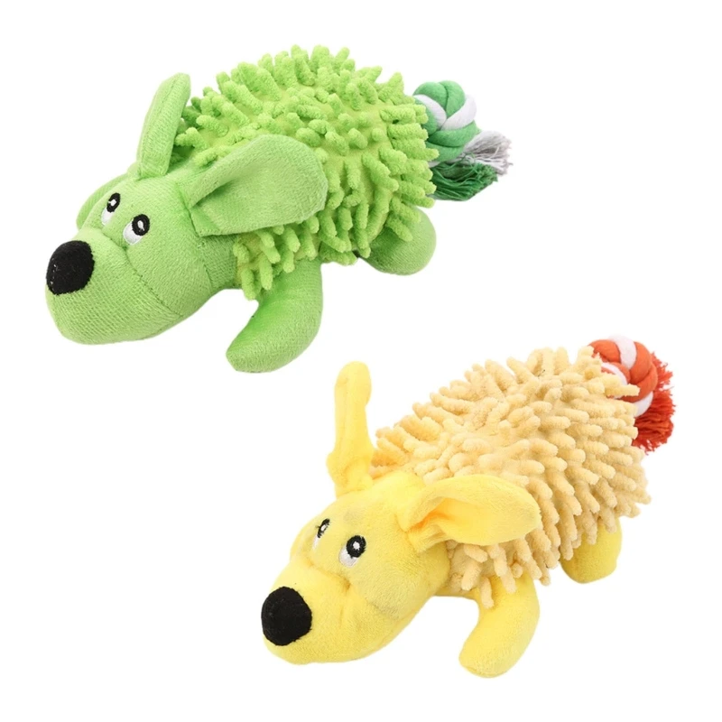 

Dog Squeak Toy Interactive Chew Toy Stuffed Plush Animal for Teeth Cleaning