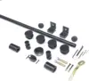 6.6FT Frameless Sliding Glass Shower Door Track Kit Black Barn Shower Door Hardware 3