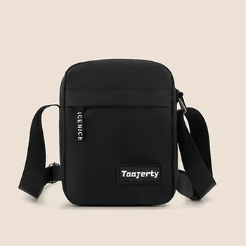 حقيبة كتف نايلون للرجال بلون سادة حقيبة كروس كاجوال وعصرية حقيبة ريترو أوروبية وأمريكية 6