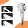 Musurjoy Bathroom Booster Shower Head, 3 Mode Adjustable Spray, Bathroom Shower System Handheld Shower Head, Silver Shower Head 6