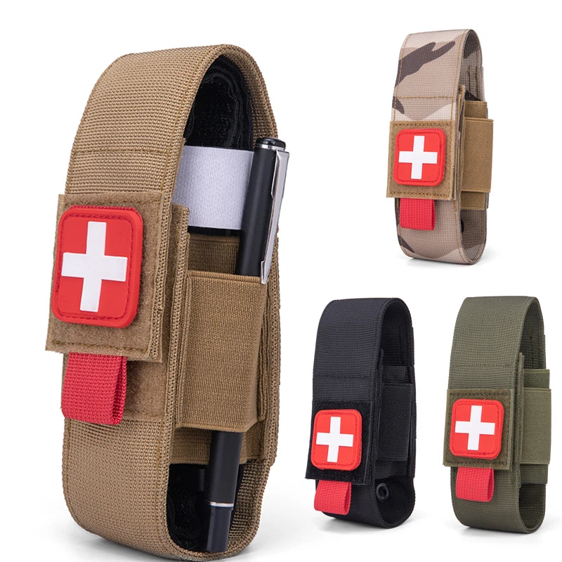 

Tactical Molle Tourniquet Pouch Holder Nylon Trauma Medical Shear Flashlight Pouch Torch Holder Military Hunting EMT Storage Bag
