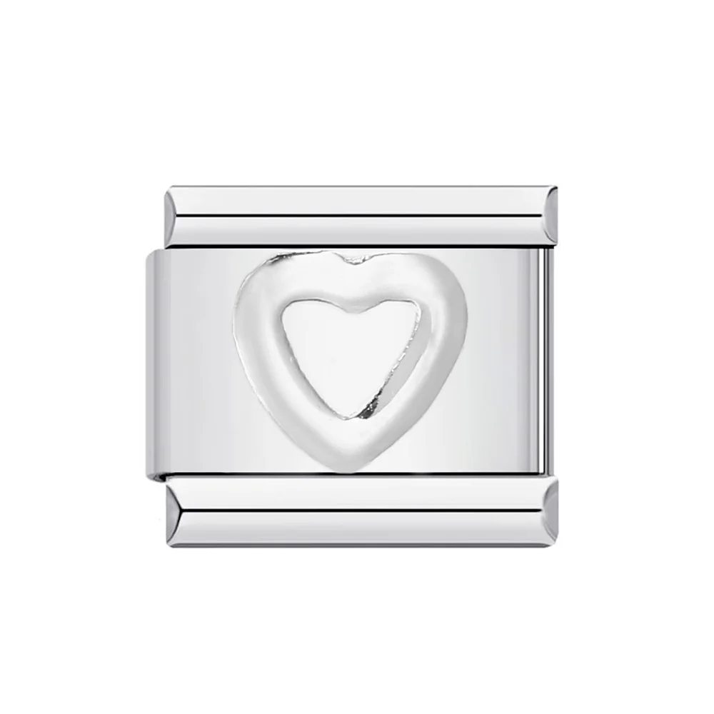 Silver 26-Letter A-Z Custom Charm Bracelet in Italian Stainless Steel