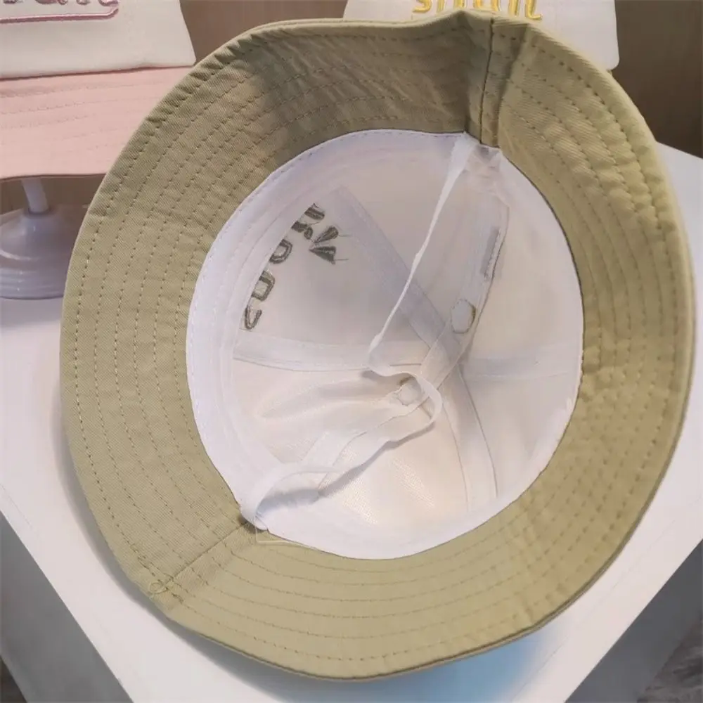 Spring Cartoon Snail Baby Bucket Hat Solid Color Breathable Newborn Sun Hat Embroiderey Sunscreen Baby Fisherman Hat Beach