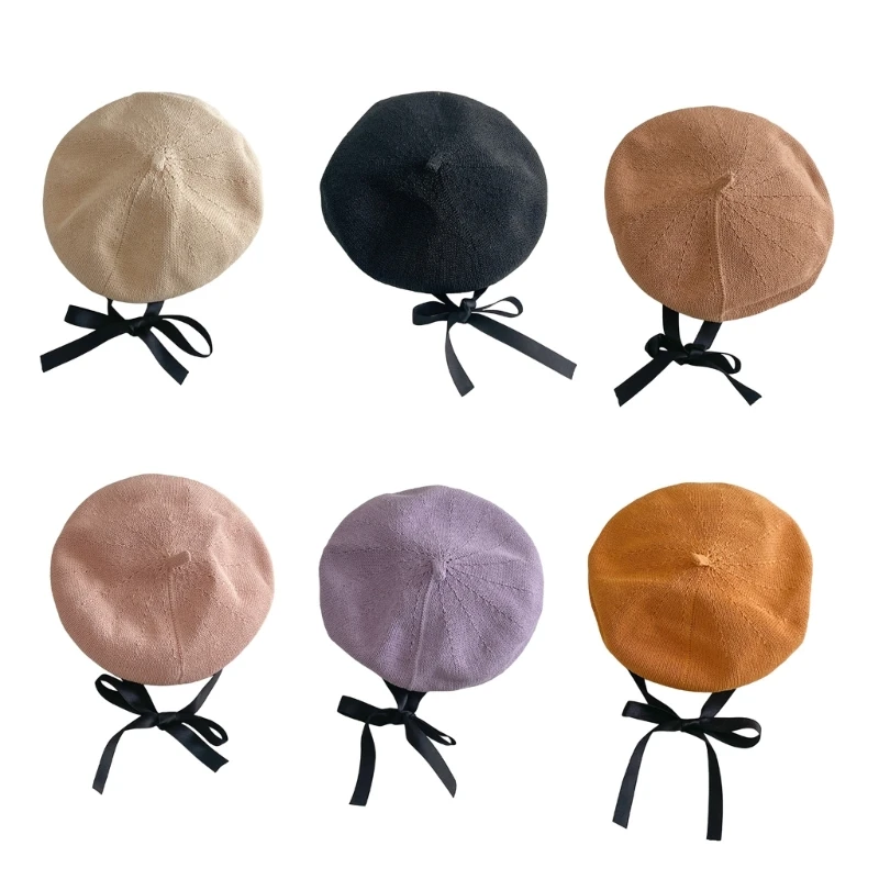 

Детская шапка-берет, детская вязаная шапка французского художника, весенняя шапка, головной убор H37A