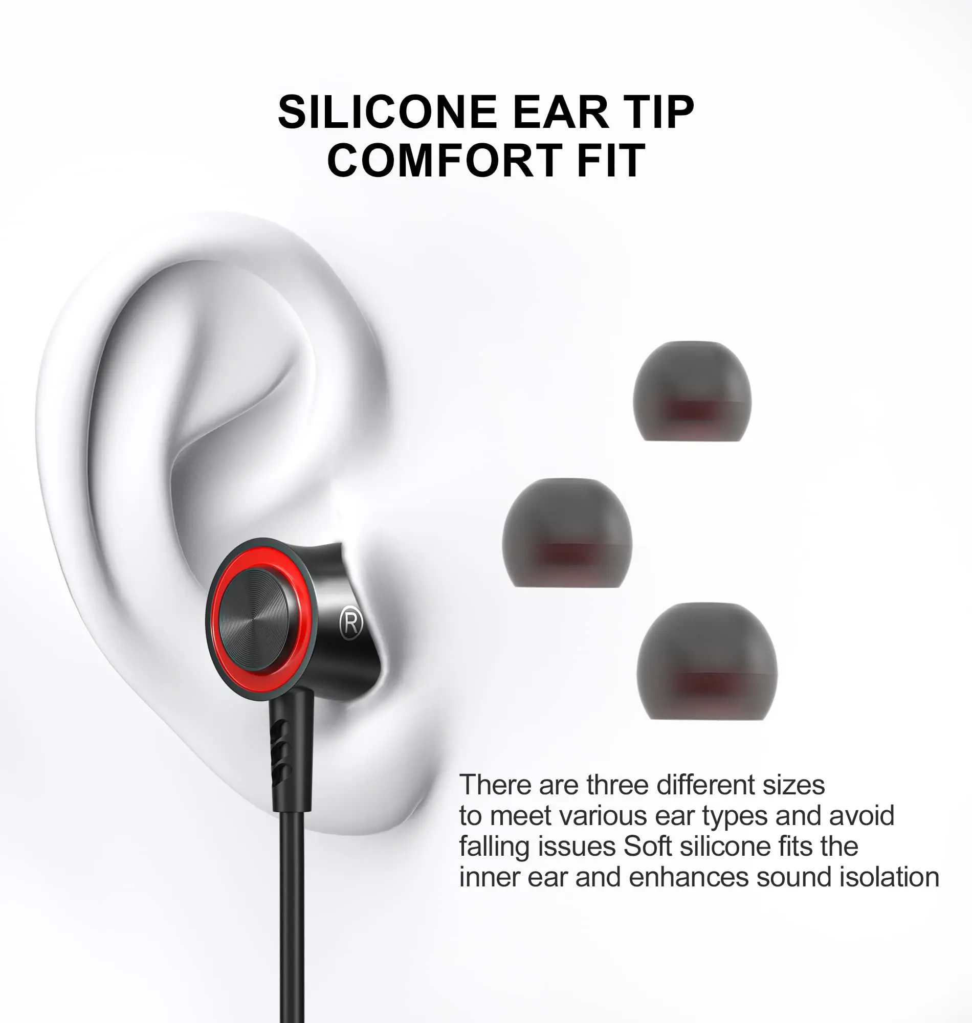 USB Type C Wired HiFi Stereo Earphones with 3.5mm In-Ear Design