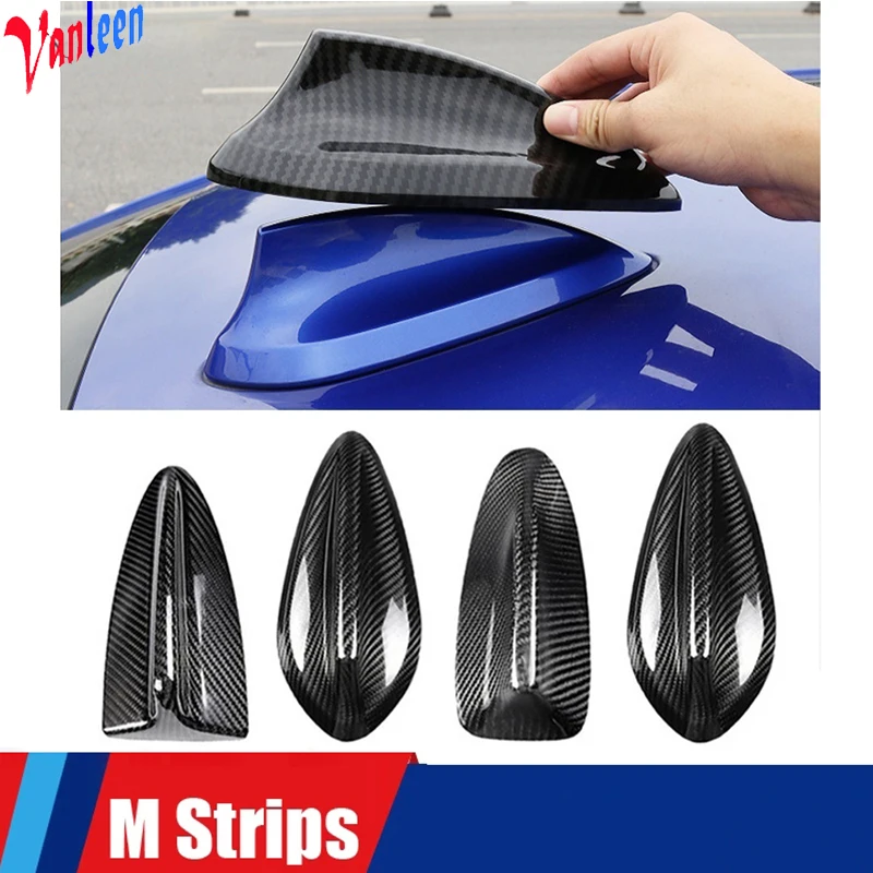 AUXITO Real Carbon Fiber Shark Fin Antenna Cover For BMW F30/F22/F32/F36/F80/F82 2013-2018