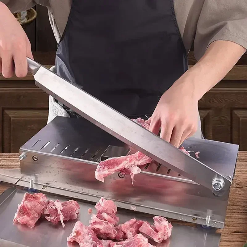 Stainless Steel Food Slicer Multi-fuction Frozen Meat Bone Cutting Minced Lamb Chicken Duck Fish Cutter