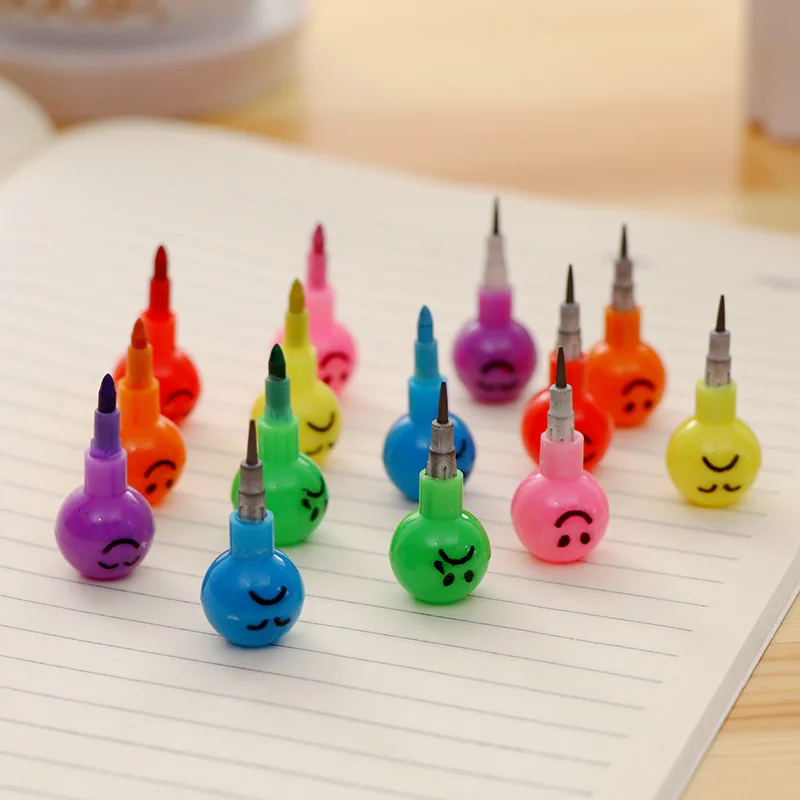 Building Block Toys Lollipop Crayon/Pencil Graffiti Pen 10 Pcs For Children Birthday Party Favors Student Back To School Gifts