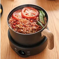110V/220V Smart Electric Cooker Multifunction Split Pot Home Non-stick Frying Pan Mini Electric Hot Pot Appointment Steamer 1.8L 1