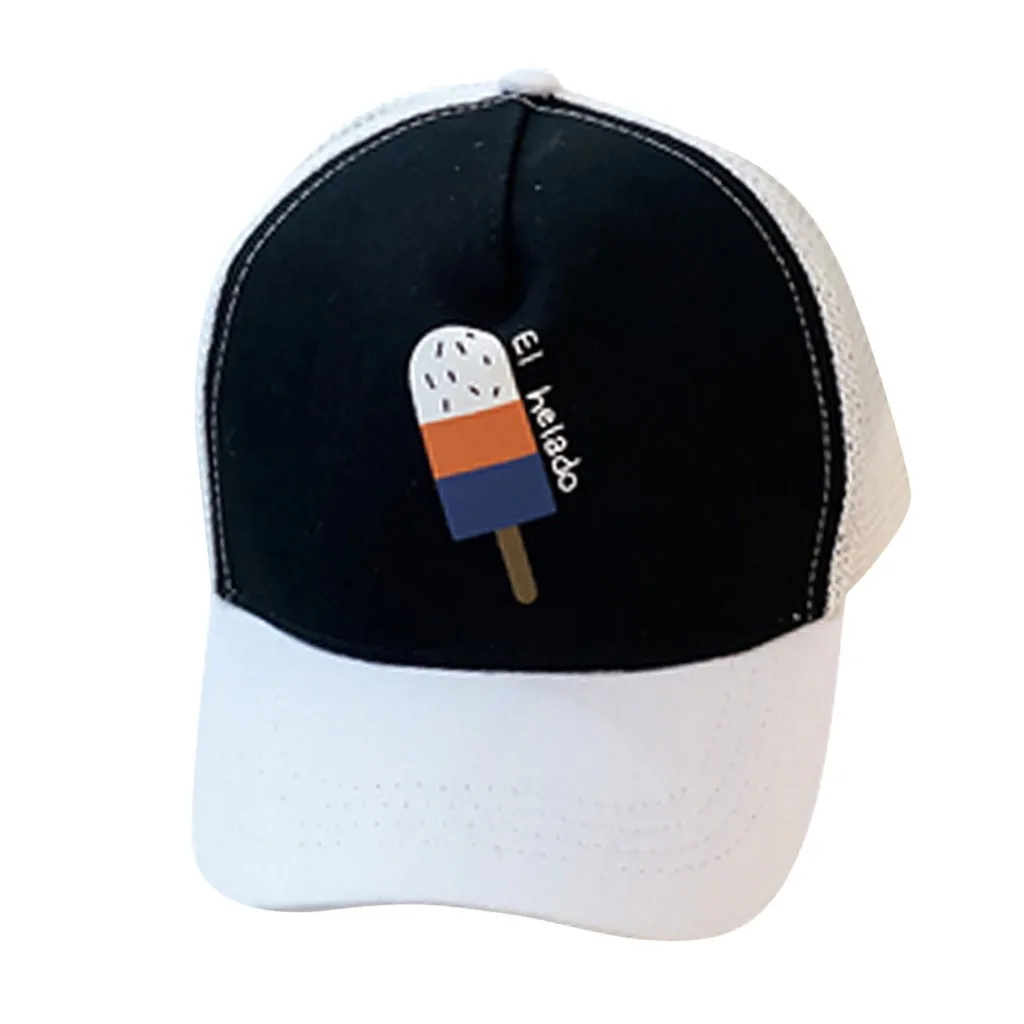 Kids Summer Cartoon Baseball Cap Spring Summer Baby Boy Hat Cap Letter Sunhat Eaves Baseball Adjustable Hat for Girls Boys