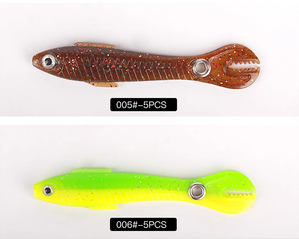 FTK 5PCS Reizbare Schmerle Twitch Weiche Fishisng Köder 10cm Silikon Köder Künstliche Köder Angeln Zubehör – Detail 12