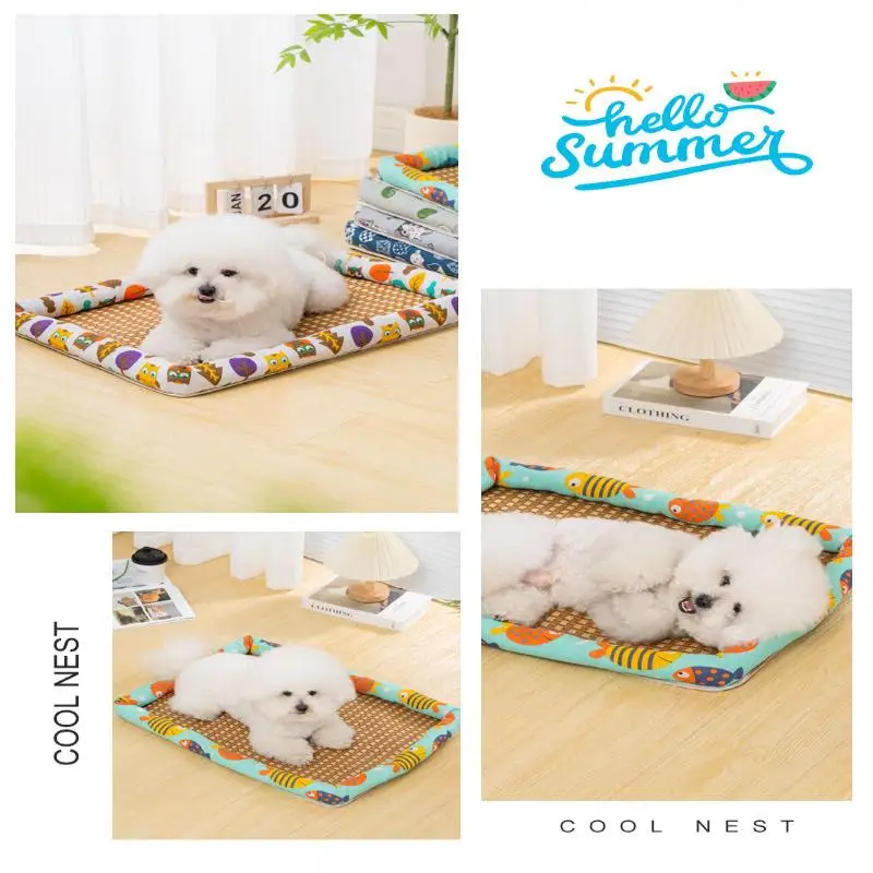 Cool Summer Pet Mat For Dogs And Cats Waterproof Cooling Bed_voghion.com