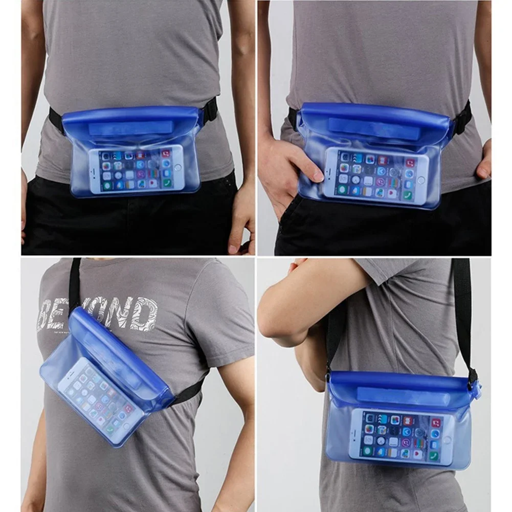 Waterproof Swimming Diving Bag PVC Beach Drifting Diving Waist Pack Shoulder Bag Underwater Mobile Phone Case Outdoor Dry Bag