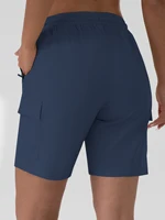 1/2 PCS  Loose Women Shorts with 2 Flap Pockets Adjustable Drawstring Cargo Short Outdoor Quick Dry Lightweight Shorts - Image 6