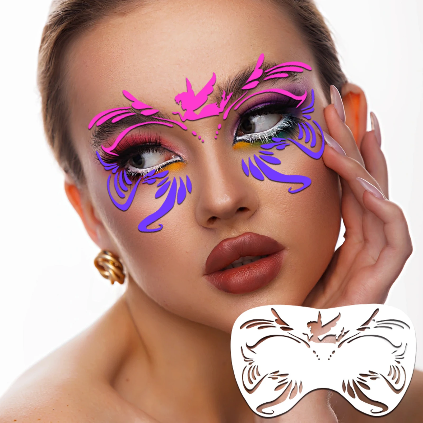 16PCS 페이스 페인팅 드로잉 템플릿 DIY 작은 드로잉 템플릿 스텐실 벽 캔버스 홈 데코 페인팅용