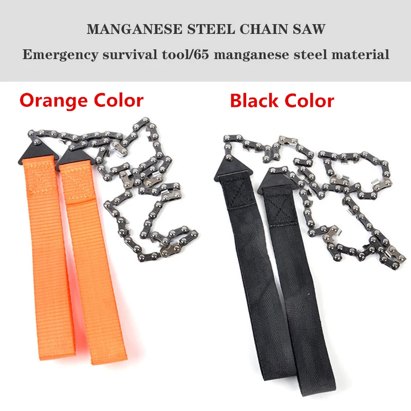 Portable Survival Chain Saw Chainsaws Emergency Camping Hiking Tool Pocket Hand Tool Pouch Outdoor Pocket Chain Saw multi purpose saw