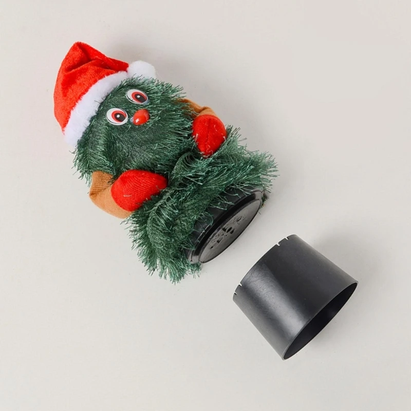 1Pcs Dancing Christmas Tree With Music Rotating Kids Toy Christmas Singing Doll Electric Doll Prank Prop Funny Toy electric interactive toy electric christmas ornament