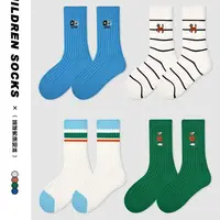 Newest Boys Girls Socks 2025 Spring Baby Cotton Socks Sport Sock  Double Needle 3-12T Children's  Socks 1