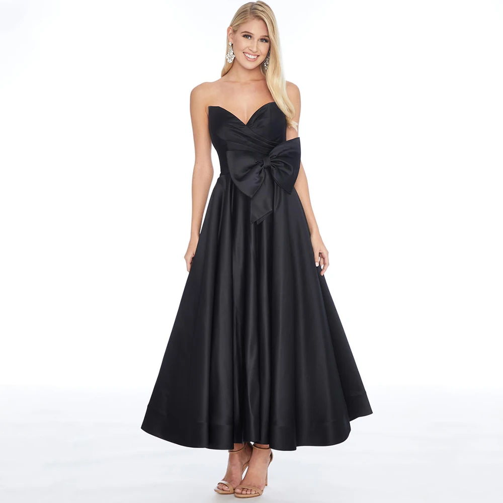 Arya Simple Satin A-Line Evening Dress