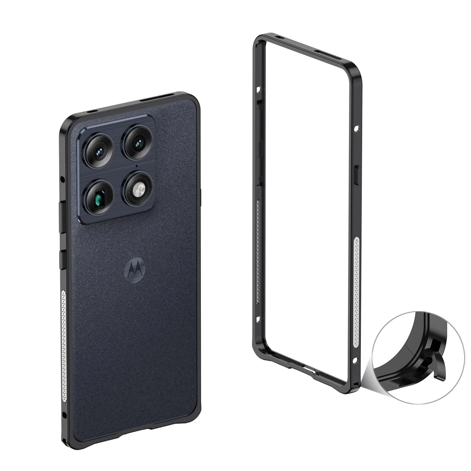 Luxury Aluminum Alloy Frame Shockproof Case with Bare-Skin Feel