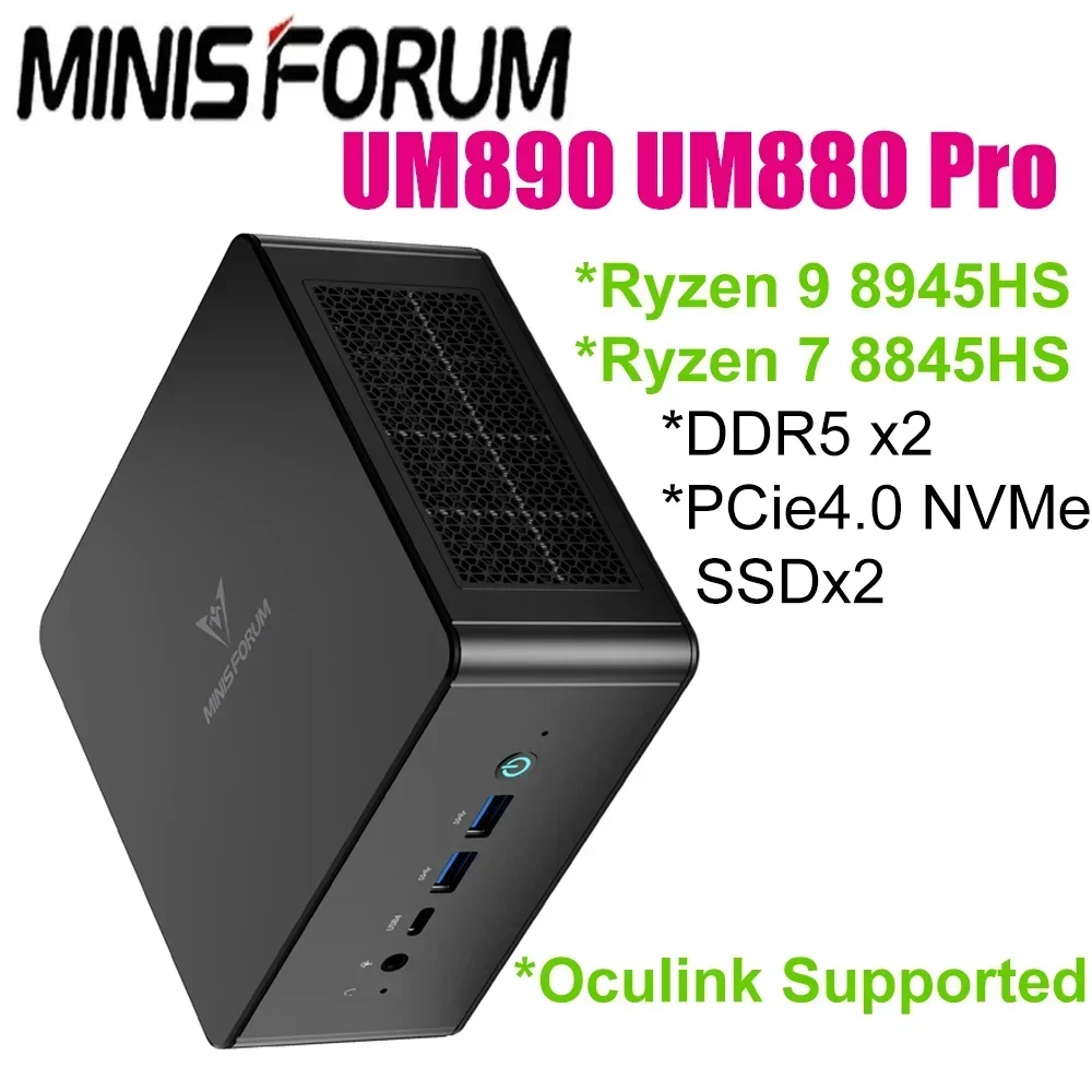 MINISFORUM UM890 UM880 Pro Ryzen 8945HS Ryzen 8845HS Mini PC