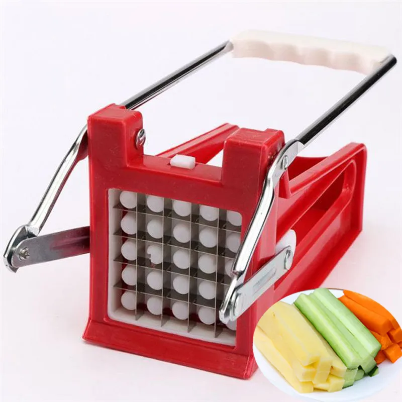 Red Plastic Potato Cutter, Fries Cutter For French Fry, For Home