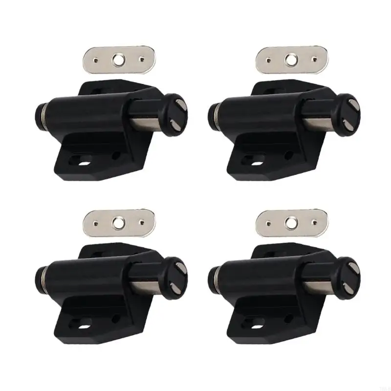 T8UB Pack of 4 Door Catch Push Open & Close Strong Closure Furniture Solution for Cabinets & Wardrobes
