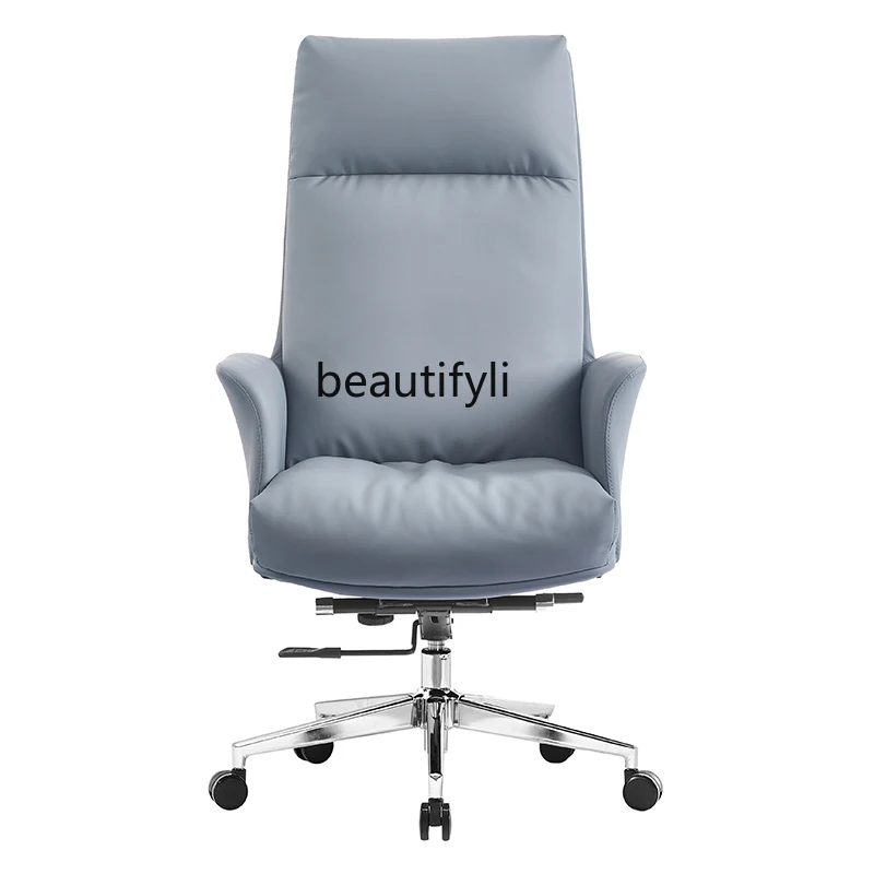 Executive Chair Simple Business Office Chair Comfortable Long-Sitting Large Shift Swivel Chair Home Study Computer Chair