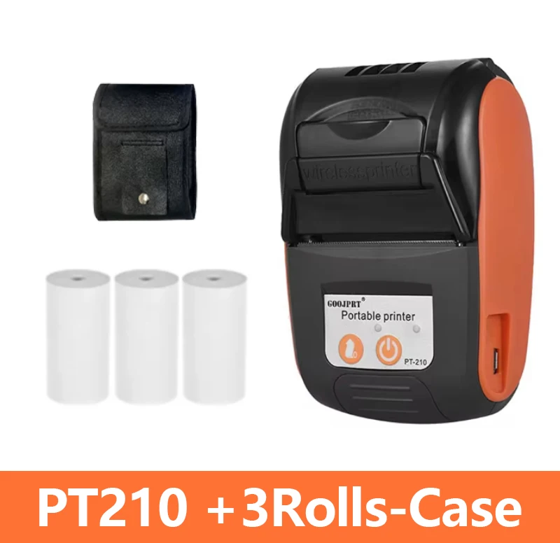 GOOJPRT PT-210 طابعة حرارية بلوتوث لاسلكية صغيرة م...