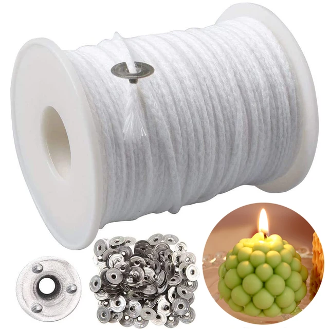 61M/Roll Candle Wicks Smokeless Wax Pure Cotton Core for DIY Candle Making  Cotton Thread Candle Core Wicks Set with Stand Crafts - AliExpress