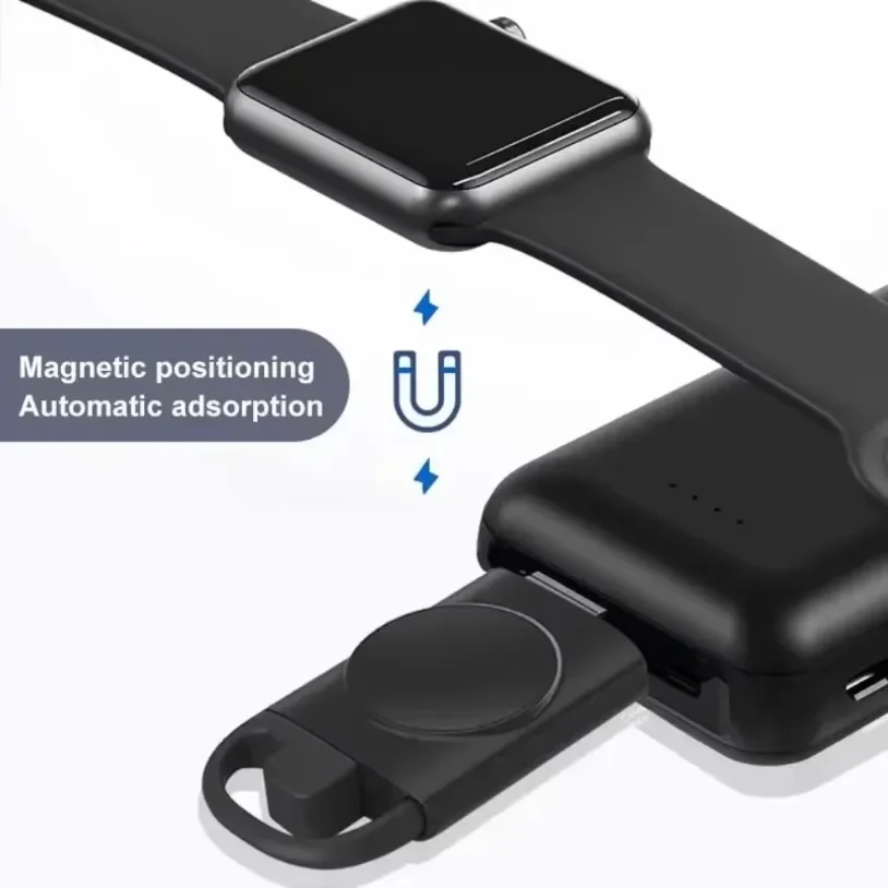 2 IN 1 PD Type C USB Magnetic Watch Wireless Charger For Apple Watch IWatch 10 9 8 7 6 5 SE Ultra Portable Fast Charging Station