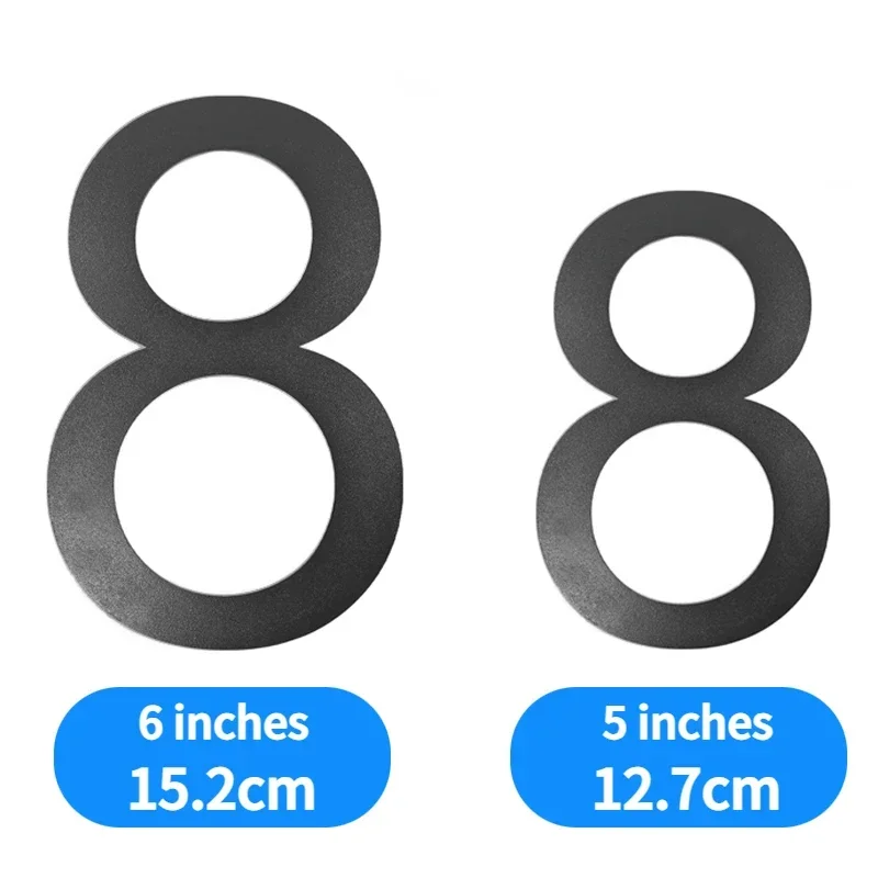 Outdoor House Numbers, 12-15 Cm House Number Outdoor Stainless Steel Digital #0-9 Door Alphabet Exterior House Numbers Metal Name Plate Address Plate