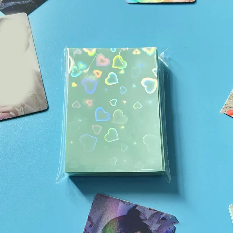 Heart Sleeves Color Photo Card Sleeve Photocard Holder Kpop Popcorn Sleeves Photo Card Packaging BQ01 photo card holder card holder card protector idol card protector 50PCS