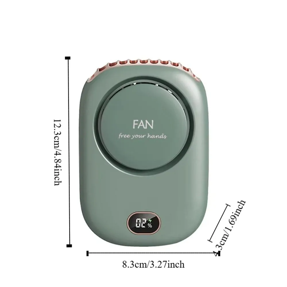 2000mAh 배터리 넥밴드형 선풍기 USB 충전식 미니 사이즈 USB 충전식 선풍기 조절 가능한 끈 그린/핑크/화이트