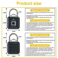 EGFirtor Tuya Smart Home Biometric Digital Padlock IP67 Waterproof Smart Door Lock Cabinet Lock Gym Wardrobe Door Password Lock - Image 5