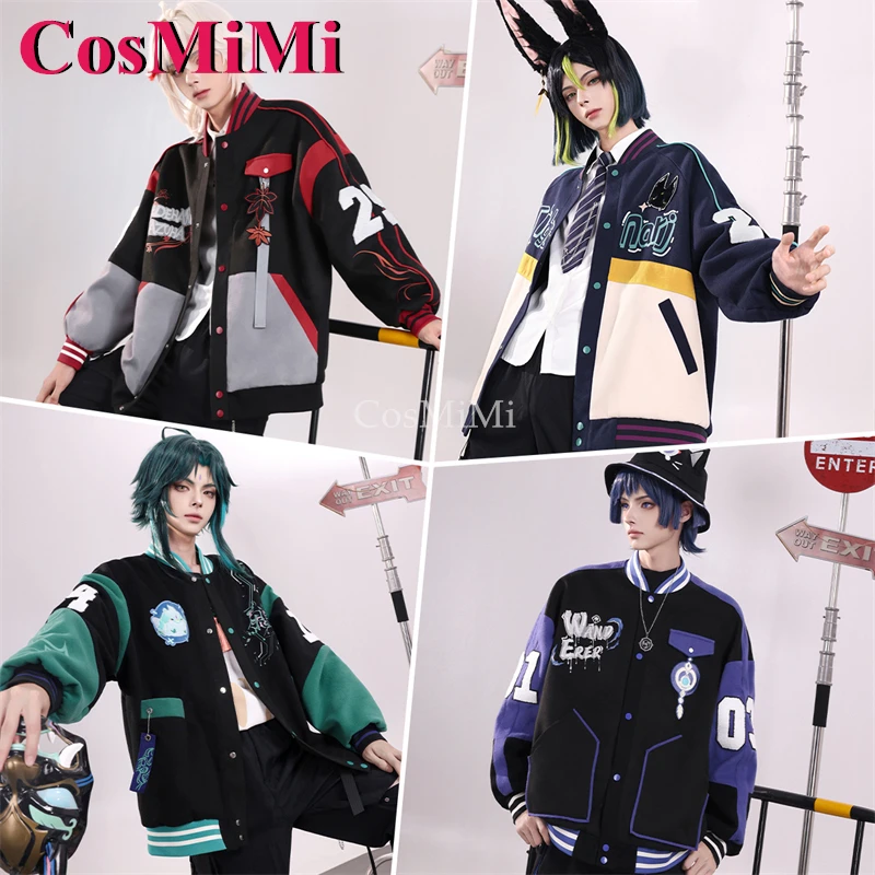 

CosMiMi Game Genshin Impact Wanderer/Scaramouche/Xiao/Kaedehara Kazuha/Tighnari Cosplay Costume Fashion Baseball Jacket Coat New