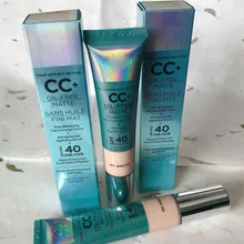 파운데이션 화장품 전체 전문 메이크업 키트, CC + 오일 프리 풀 커버 베이스, 액체 파운데이션, 피부 개선, 32ml