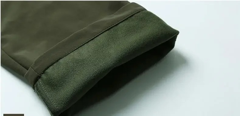 Hiking Pants Casual Pants Fleece Pants Men Winter Cargo Pants Elastic Waist Travel Softshell Waterproof Windproof Thermal Warm Long Trousers Plus Size 4XL