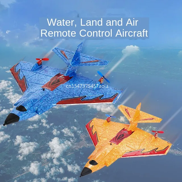 X320 Water, land and air remote control glider EPP foam remote control aircraft with LED light flight time Remote control plane 2