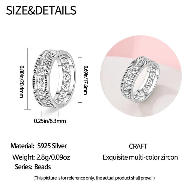 New 100% Real S925 Silver Rings For Women Original Eternal Claw Seal  Ring  Engagement Wedding Anniversary Jewelry Gift Hot 4